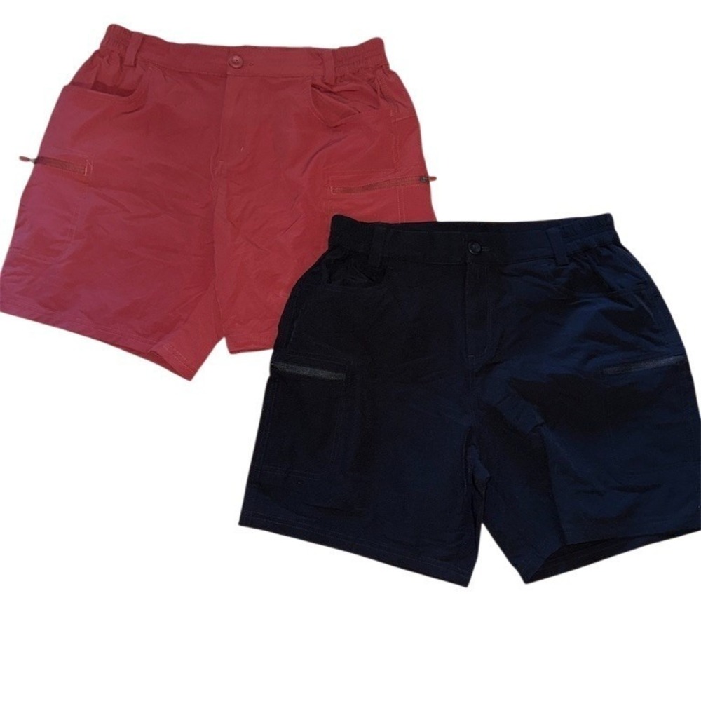 Willit Women's Hiking fishing Shorts Lot of 2 Black & Burgundy M‎ Sun Protection